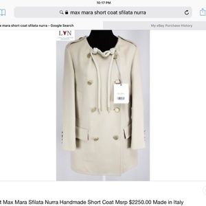 Max Mara light wool beige jacket size IT 42 US 8